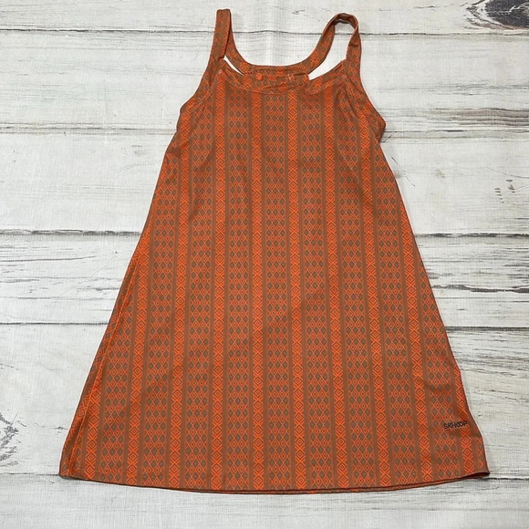 Skhoop Dress Women's X Large XL Orange Grey Geometric Pattern Bra Athletic - Picture 11 of 16